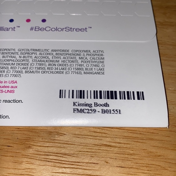 “Kissing Booth” Color Street, 100% Nail Polish Strips - Picture 3 of 4